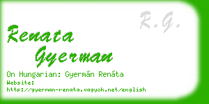 renata gyerman business card