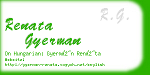 renata gyerman business card